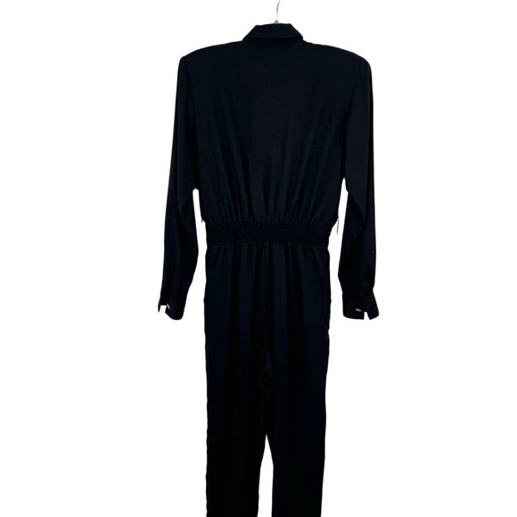 Vintage D.Frank USA Black Embellished Jumpsuit Button Front Size 6 womens - Picture 12 of 12